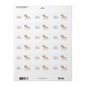 Étiquette Mini Goldendoodle couleur abricot et blanc (Feuille entière)
