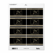 Étiquette Mini-moderne en or miel branche bee pot (Feuille entière)