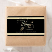 Étiquette Mini-moderne en or miel branche bee pot (En situation)