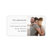 Étiquette Mini moderne - Retour photo de Noël Adresse (Devant)