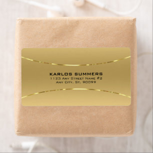 Étiquette Mini or arrière - plan métallique look acrylique