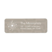 Étiquette Mini-siècle moderne minimalisme Noël Flocon de nei (Devant)