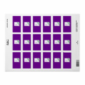 Étiquette Miniature moderne du Mariage Peacock Hershey (Feuille entière)