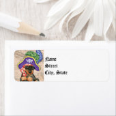 Étiquette Miniature Pinscher Pirate (En situation)