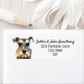 Étiquette Miniature Schnauzer Chien Chien Chiot Adresse de r