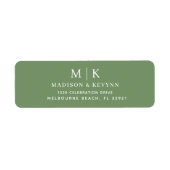 Étiquette Minimal and Chic | Wedding Return Address Label (Devant)