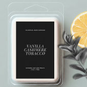 Étiquette minimal de fusion de cire moderne