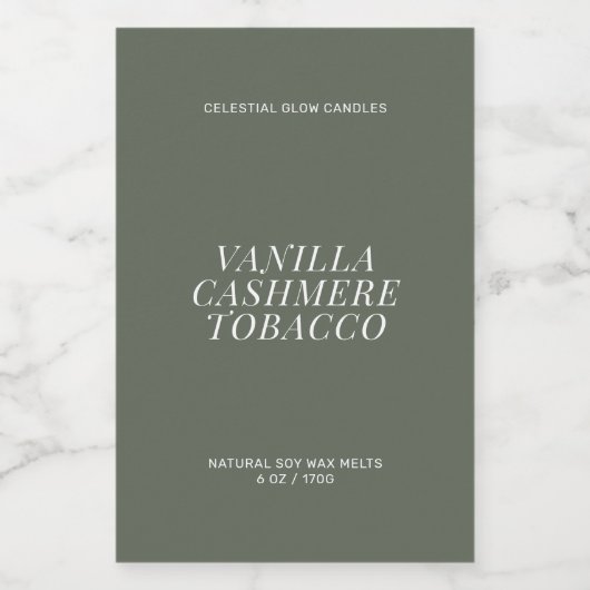 Étiquette minimal de fusion de cire moderne (Étiquettes simples)