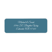 Étiquette Minimal Elegant Dusty Blue Green Adresse de retour (Devant)