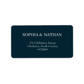 Étiquette Minimal et chic | Mariage noir (Devant)