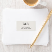 Étiquette Minimal Modern Elopement Wedding Address Label (En situation)