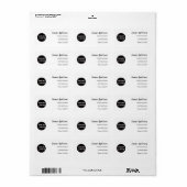Étiquette Minimal Moderne | Votre Logo (Feuille entière)