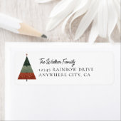 Étiquette Minimal, Noël, Arbre (En situation)