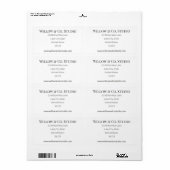 Étiquette Minimal Small Business Shipping (Feuille entière)