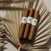Étiquette Minimal Tropical Palm Tree Monogram Cigar Bands