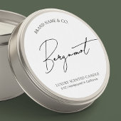 Étiquette minimale simple pour couvercle de bougie