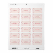 Étiquette Minimalisme de contour de cerise (Feuille entière)