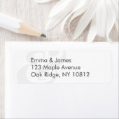 Étiquette Minimalist Ampersand Wedding | Return Address (En situation)