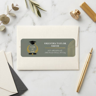 Étiquette Minimalist Arch | ROULIV Sage Green Graduation 