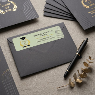 Étiquette Minimalist Arch | ROULIV Sage Green Graduation 