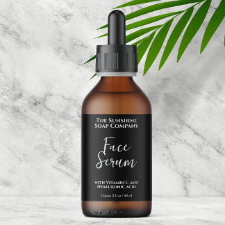 Étiquette Minimalist Black Dropper Bottle Label