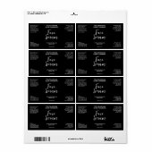 Étiquette Minimalist Black Dropper Bottle Label (Feuille entière)