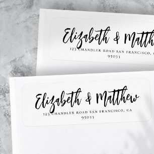 Étiquette Minimalist Chic Modern Wedding Return Address