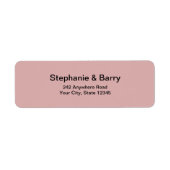 Étiquette Minimalist Dusty Pink Wedding Return Address (Devant)