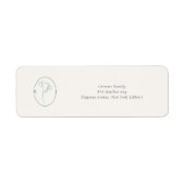Étiquette Minimalist Emerald Monogram Wedding Address Label (Devant)