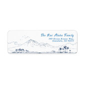 Étiquette Minimalist Hawaii Mountain Return Customizable (Devant)