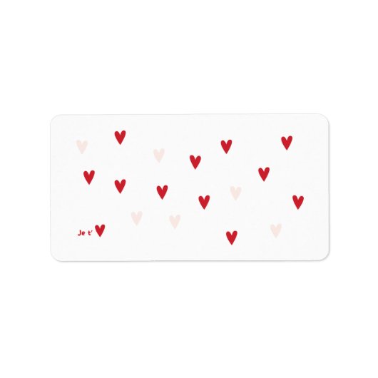 Étiquette Minimalist “Je t’❤️” Mug (Devant)