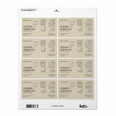 Étiquette Minimalist Modern Organic Cosmetic Dropper Bottle (Feuille entière)