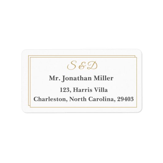 Étiquette Minimalist Wedding Return Address Label (Devant)