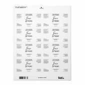 Étiquette Minimalist White Dropper Bottle Label (Feuille entière)