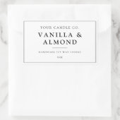 Étiquette minimaliste à bougie blanche (Sac)