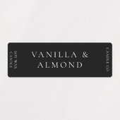 Étiquette minimaliste à bougie noire (Design 1)