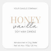 Étiquette minimaliste à chandelle esthétique (Devant)