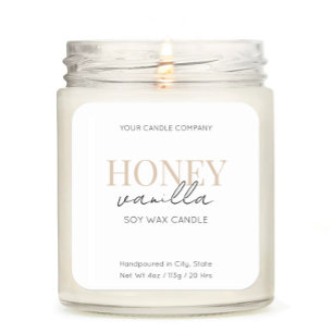 Étiquette minimaliste à chandelle esthétique