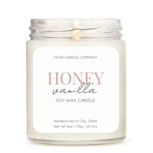 Étiquette minimaliste à chandelle esthétique