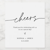 Étiquette minimaliste à vin Mariage EVERLEIGING (Étiquettes simples)