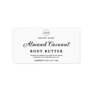 Étiquette Minimaliste Black Body Scruter Cosmetic Jar Produi