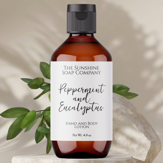 Étiquette Minimaliste blanc de cosmétique bouteille ou Étiqu