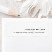 Étiquette Minimaliste blanc pur traditionnel (En situation)