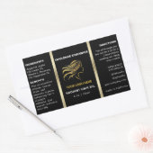 Étiquette minimaliste de bouteille cosmétique noir (Enveloppe)