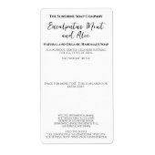 Étiquette minimaliste de conditionnement de savon  (Devant)