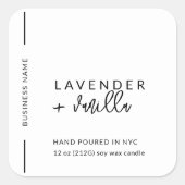 Étiquette minimaliste d'emballage moderne bougie C (Devant)