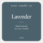 Étiquette minimaliste élégant à bougie (Devant)