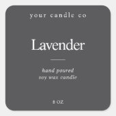 Étiquette minimaliste élégant à bougie (Devant)