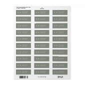 Étiquette Minimaliste et Chic | Vert Sauge (Feuille entière)