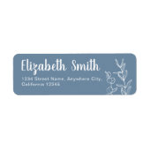 Étiquette Minimaliste Eucalyptus Feuilles Adresse de retour (Devant)